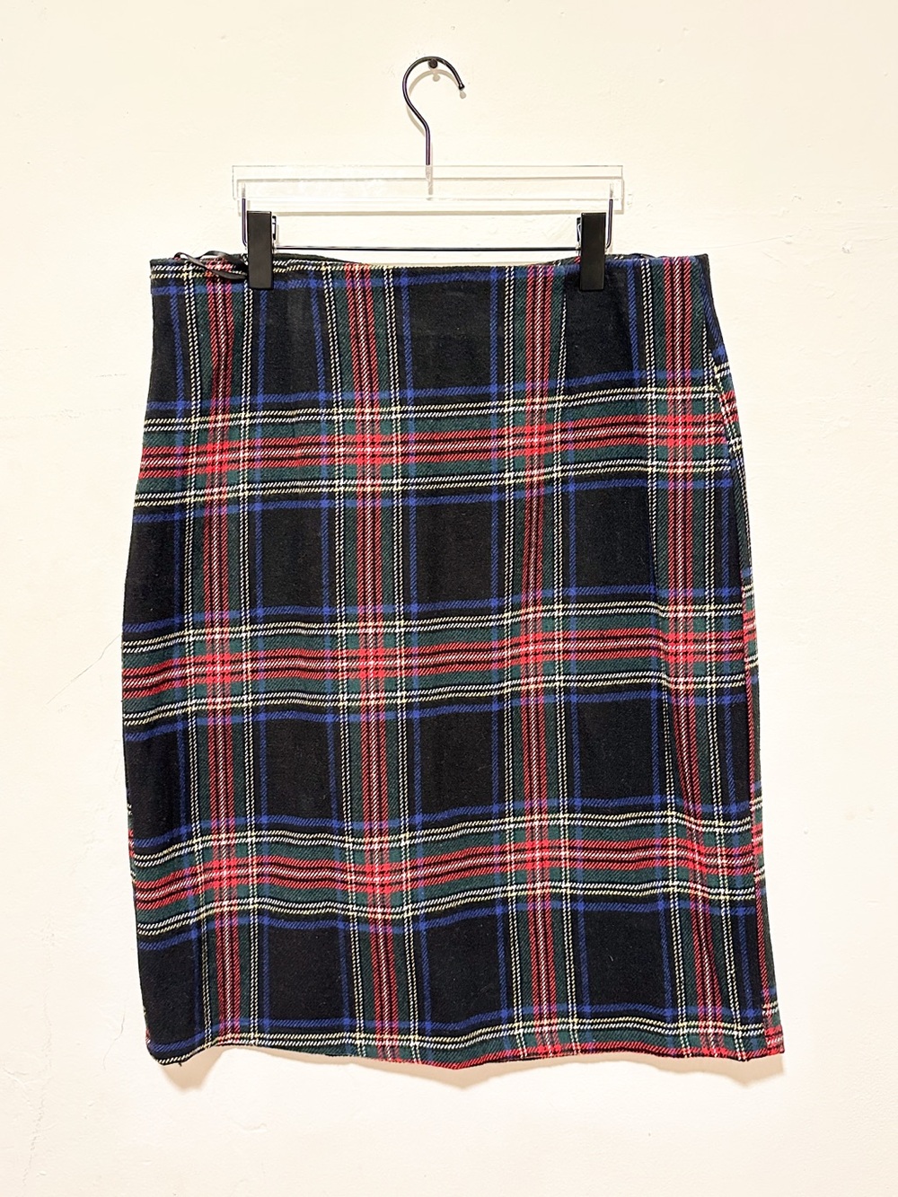 BloomChic Black Plaid Pencil Skirt